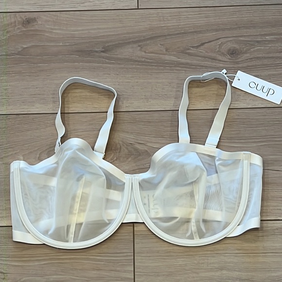 CUUP The Balconette Mesh Bra - Salt - Picture 6 of 10